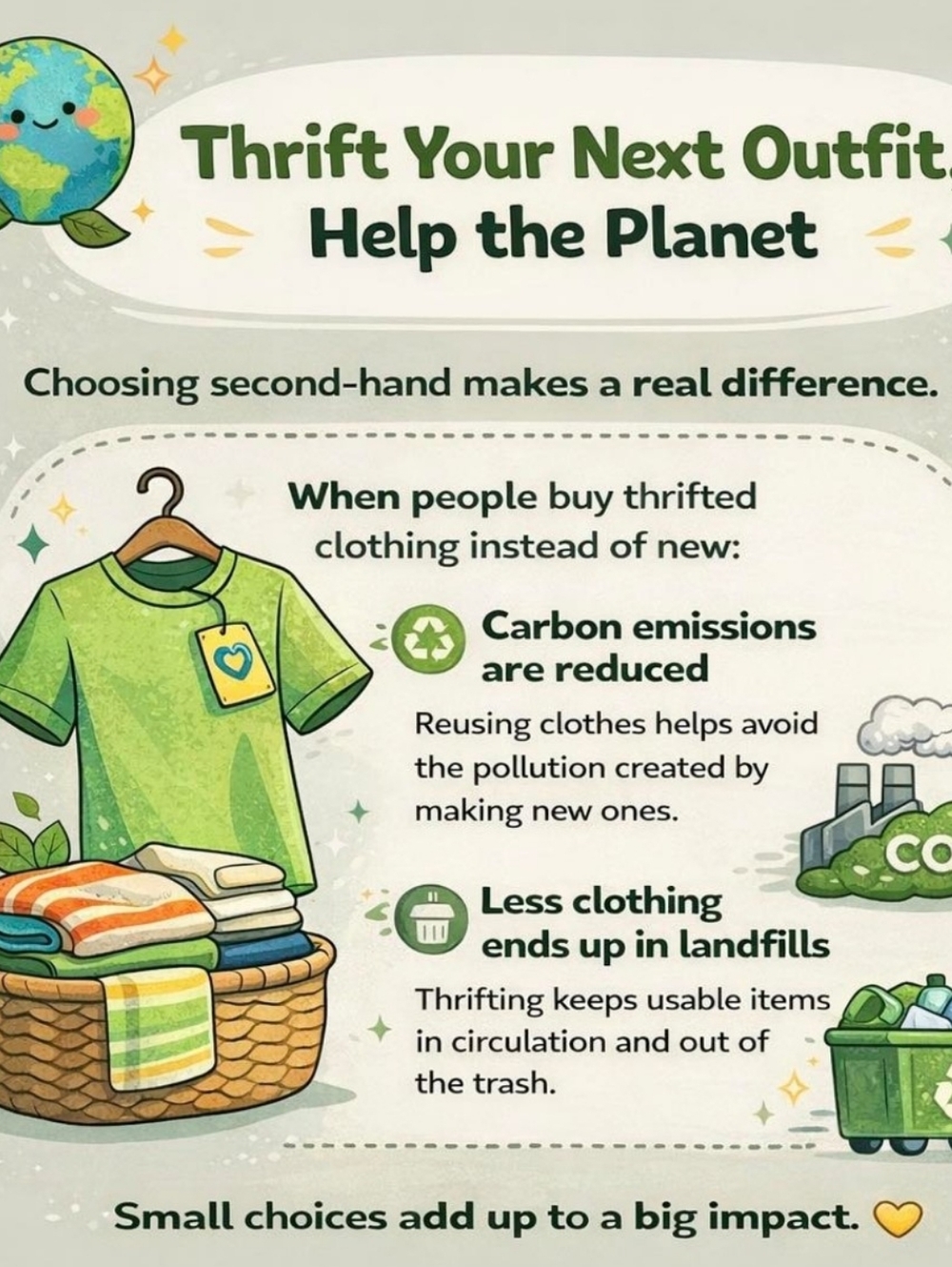 Buy Second Hand Clothes, Save the Planet